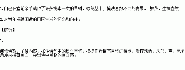 如梦令·手种堂前桃李