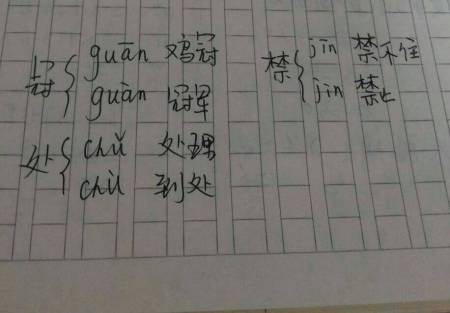 禁多音字组词(禁多音字组词和拼音表)