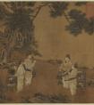 明_唐寅(款)_斗茶图页 绢本 设色